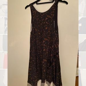 UO Black Sleeveless Dress with Ruffle Detail